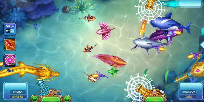 Giao diện thiết kế game Vua bắn cá vô cùng ấn tượng và đẹp mắt 